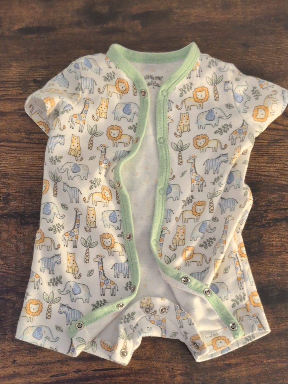 5/$25 Little me Safari Animal Onesie Bodysuit 6M
